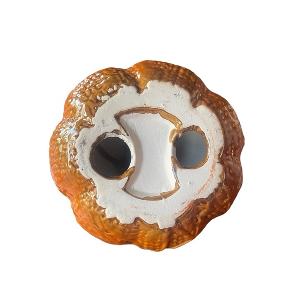 Ceramic Pumpkin Slender Embossed Vine Colorful Fall Decor Autumn Gourd 10" Tall - Picture 5 of 6